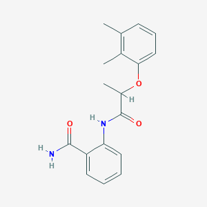 molecular formula C18H20N2O3 B5973013 2-{[2-(2,3-dimethylphenoxy)propanoyl]amino}benzamide 