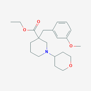 ethyl 3-(3-methoxybenzyl)-1-(tetrahydro-2H-pyran-4-yl)-3-piperidinecarboxylate