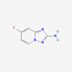 molecular formula C6H5FN4 B597303 2-Amino-7-fluoro-[1,2,4]triazolo[1,5-a]pyridine CAS No. 1245645-49-1