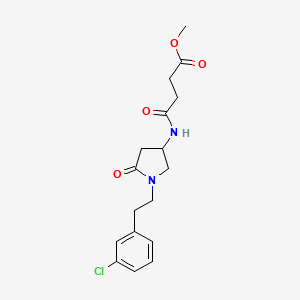 molecular formula C17H21ClN2O4 B5973061 methyl 4-({1-[2-(3-chlorophenyl)ethyl]-5-oxo-3-pyrrolidinyl}amino)-4-oxobutanoate 