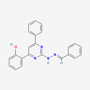 molecular formula C23H18N4O B5973088 benzaldehyde [4-(2-hydroxyphenyl)-6-phenyl-2-pyrimidinyl]hydrazone 