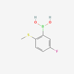 molecular formula C7H8BFO2S B597309 5-氟-2-(甲硫基)苯硼酸 CAS No. 1218790-65-8