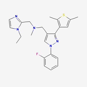1-[3-(2,5-dimethyl-3-thienyl)-1-(2-fluorophenyl)-1H-pyrazol-4-yl]-N-[(1-ethyl-1H-imidazol-2-yl)methyl]-N-methylmethanamine
