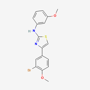 molecular formula C17H15BrN2O2S B5973109 4-(3-bromo-4-methoxyphenyl)-N-(3-methoxyphenyl)-1,3-thiazol-2-amine 