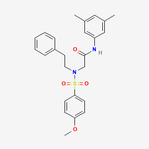 N~1~-(3,5-dimethylphenyl)-N~2~-[(4-methoxyphenyl)sulfonyl]-N~2~-(2-phenylethyl)glycinamide