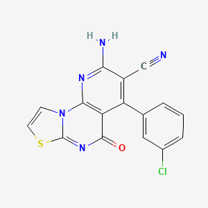 molecular formula C16H8ClN5OS B5973116 2-amino-4-(3-chlorophenyl)-5-oxo-5H-pyrido[3,2-e][1,3]thiazolo[3,2-a]pyrimidine-3-carbonitrile 