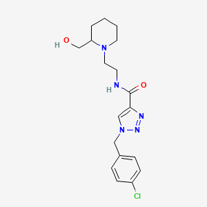 1-(4-chlorobenzyl)-N-{2-[2-(hydroxymethyl)-1-piperidinyl]ethyl}-1H-1,2,3-triazole-4-carboxamide