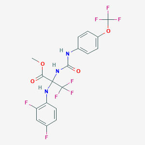 methyl 2-[(2,4-difluorophenyl)amino]-3,3,3-trifluoro-N-({[4-(trifluoromethoxy)phenyl]amino}carbonyl)alaninate