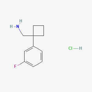 molecular formula C11H15ClFN B597314 (1-(3-氟苯基)环丁基)甲胺盐酸盐 CAS No. 1228880-30-5