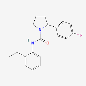 molecular formula C19H21FN2O B5973160 N-(2-ethylphenyl)-2-(4-fluorophenyl)-1-pyrrolidinecarboxamide 