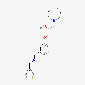 molecular formula C21H30N2O2S B5973188 1-(1-azepanyl)-3-(3-{[(3-thienylmethyl)amino]methyl}phenoxy)-2-propanol 