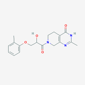 molecular formula C18H21N3O4 B5973190 7-[2-hydroxy-3-(2-methylphenoxy)propanoyl]-2-methyl-5,6,7,8-tetrahydropyrido[3,4-d]pyrimidin-4(3H)-one 