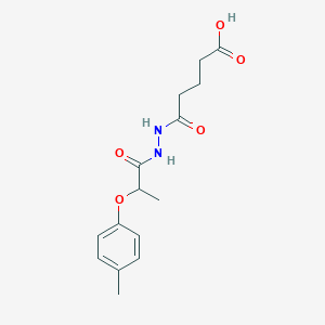 molecular formula C15H20N2O5 B5973196 5-{2-[2-(4-methylphenoxy)propanoyl]hydrazino}-5-oxopentanoic acid 