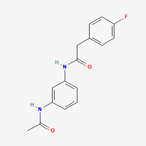 molecular formula C16H15FN2O2 B5973200 N-[3-(acetylamino)phenyl]-2-(4-fluorophenyl)acetamide 