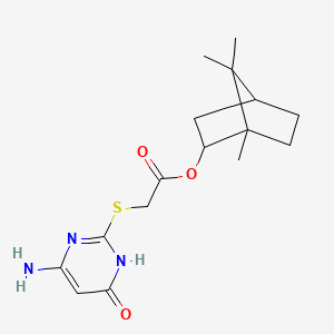 molecular formula C16H23N3O3S B5973223 1,7,7-trimethylbicyclo[2.2.1]hept-2-yl [(4-amino-6-oxo-1,6-dihydro-2-pyrimidinyl)thio]acetate 