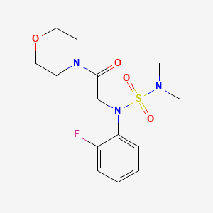 molecular formula C14H20FN3O4S B5973248 N-(2-fluorophenyl)-N',N'-dimethyl-N-[2-(4-morpholinyl)-2-oxoethyl]sulfamide 