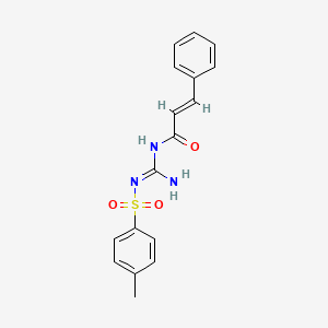 molecular formula C17H17N3O3S B5973276 N-(imino{[(4-methylphenyl)sulfonyl]amino}methyl)-3-phenylacrylamide 