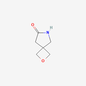 molecular formula C6H9NO2 B597332 2-氧杂-6-氮杂螺[3.4]辛烷-7-酮 CAS No. 1207174-87-5