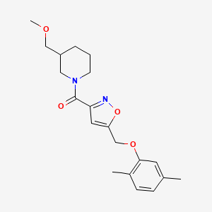 molecular formula C20H26N2O4 B5973356 1-({5-[(2,5-dimethylphenoxy)methyl]-3-isoxazolyl}carbonyl)-3-(methoxymethyl)piperidine 