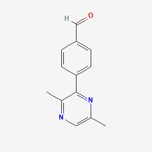 B597336 4-(3,6-Dimethylpyrazin-2-YL)benzaldehyde CAS No. 198084-10-5