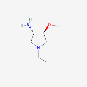 B597337 (3S,4S)-1-ethyl-4-methoxypyrrolidin-3-amine CAS No. 1212178-34-1
