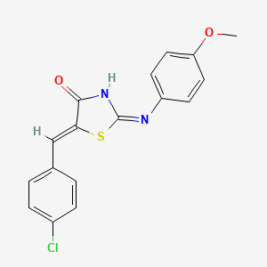 molecular formula C17H13ClN2O2S B5973376 5-(4-chlorobenzylidene)-2-[(4-methoxyphenyl)imino]-1,3-thiazolidin-4-one 