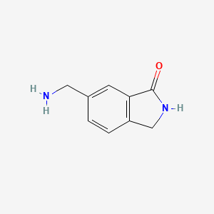 molecular formula C9H10N2O B597339 6-(氨甲基)异吲哚啉-1-酮 CAS No. 1251195-14-8
