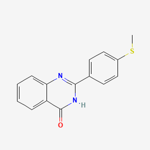 molecular formula C15H12N2OS B5973398 2-[4-(methylthio)phenyl]-4(3H)-quinazolinone CAS No. 83800-86-6