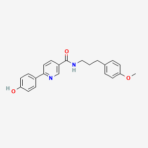 molecular formula C22H22N2O3 B5973401 6-(4-hydroxyphenyl)-N-[3-(4-methoxyphenyl)propyl]nicotinamide 