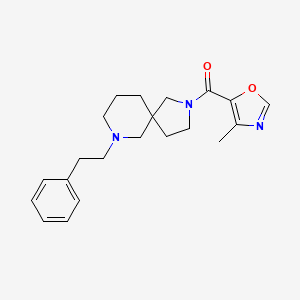 molecular formula C21H27N3O2 B5973403 2-[(4-methyl-1,3-oxazol-5-yl)carbonyl]-7-(2-phenylethyl)-2,7-diazaspiro[4.5]decane 