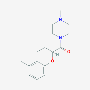 molecular formula C16H24N2O2 B5973417 1-methyl-4-[2-(3-methylphenoxy)butanoyl]piperazine 