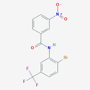 molecular formula C14H8BrF3N2O3 B5973423 N-[2-bromo-5-(trifluoromethyl)phenyl]-3-nitrobenzamide 