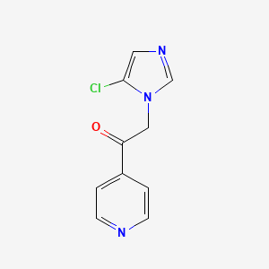 molecular formula C10H8ClN3O B5973468 2-(5-chloro-1H-imidazol-1-yl)-1-(4-pyridinyl)ethanone 
