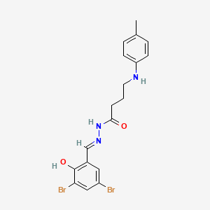 molecular formula C18H19Br2N3O2 B5973531 N'-(3,5-dibromo-2-hydroxybenzylidene)-4-[(4-methylphenyl)amino]butanohydrazide 