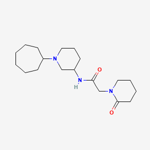 molecular formula C19H33N3O2 B5973559 N-(1-cycloheptyl-3-piperidinyl)-2-(2-oxo-1-piperidinyl)acetamide 