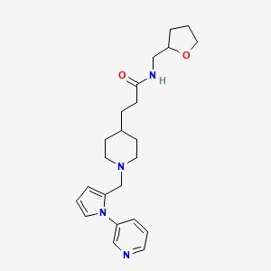 molecular formula C23H32N4O2 B5973560 3-(1-{[1-(3-pyridinyl)-1H-pyrrol-2-yl]methyl}-4-piperidinyl)-N-(tetrahydro-2-furanylmethyl)propanamide 