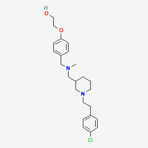 molecular formula C24H33ClN2O2 B5973575 2-(4-{[({1-[2-(4-chlorophenyl)ethyl]-3-piperidinyl}methyl)(methyl)amino]methyl}phenoxy)ethanol 