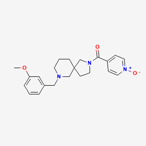 molecular formula C22H27N3O3 B5973593 7-(3-methoxybenzyl)-2-(1-oxidoisonicotinoyl)-2,7-diazaspiro[4.5]decane 