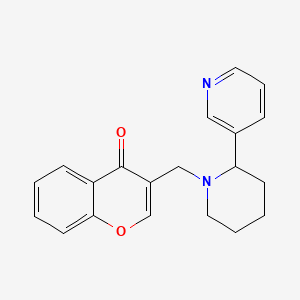 3-{[2-(3-pyridinyl)-1-piperidinyl]methyl}-4H-chromen-4-one