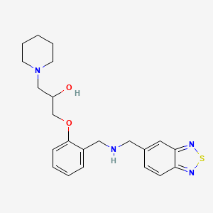 molecular formula C22H28N4O2S B5973616 1-(2-{[(2,1,3-benzothiadiazol-5-ylmethyl)amino]methyl}phenoxy)-3-(1-piperidinyl)-2-propanol 