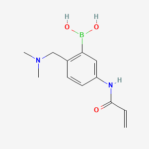 molecular formula C12H17BN2O3 B597362 5-丙烯酰胺-2-((二甲氨基)甲基)苯硼酸 CAS No. 1217500-78-1