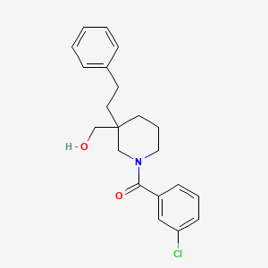 [1-(3-chlorobenzoyl)-3-(2-phenylethyl)-3-piperidinyl]methanol
