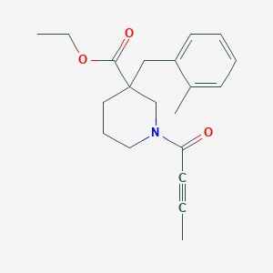 molecular formula C20H25NO3 B5973664 ethyl 1-(2-butynoyl)-3-(2-methylbenzyl)-3-piperidinecarboxylate 