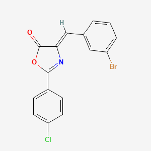 molecular formula C16H9BrClNO2 B5973668 4-(3-bromobenzylidene)-2-(4-chlorophenyl)-1,3-oxazol-5(4H)-one 