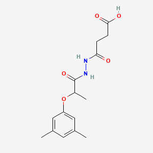 molecular formula C15H20N2O5 B5973684 4-{2-[2-(3,5-dimethylphenoxy)propanoyl]hydrazino}-4-oxobutanoic acid 