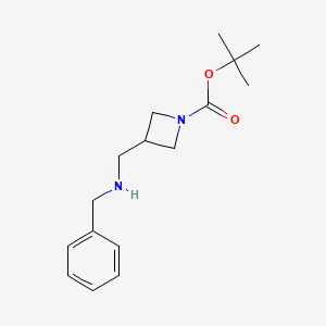molecular formula C16H24N2O2 B597375 Tert-butyl 3-((benzylamino)methyl)azetidine-1-carboxylate CAS No. 177947-98-7