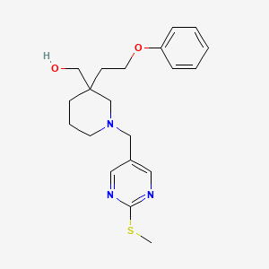 molecular formula C20H27N3O2S B5973783 [1-{[2-(methylthio)-5-pyrimidinyl]methyl}-3-(2-phenoxyethyl)-3-piperidinyl]methanol 