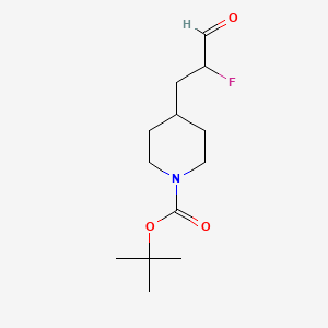 molecular formula C13H22FNO3 B597379 Tert-butyl 4-(2-fluoro-3-oxopropyl)piperidine-1-carboxylate CAS No. 1268519-78-3
