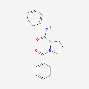 molecular formula C18H18N2O2 B5973794 1-benzoyl-N-phenylprolinamide 