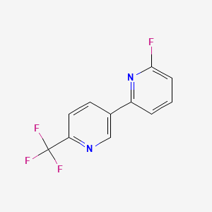 molecular formula C11H6F4N2 B597381 6-氟-6'-(三氟甲基)-2,3'-联吡啶 CAS No. 1245649-67-5